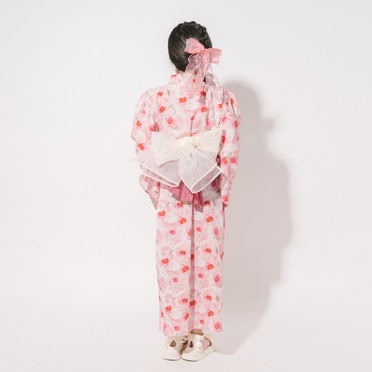 【被るだけ簡単＆アレンジ自在】ニュアンスフラワーワンピ浴衣（桃華）+兵児帯2点セ… | URBAN CHERRY | 詳細画像7 