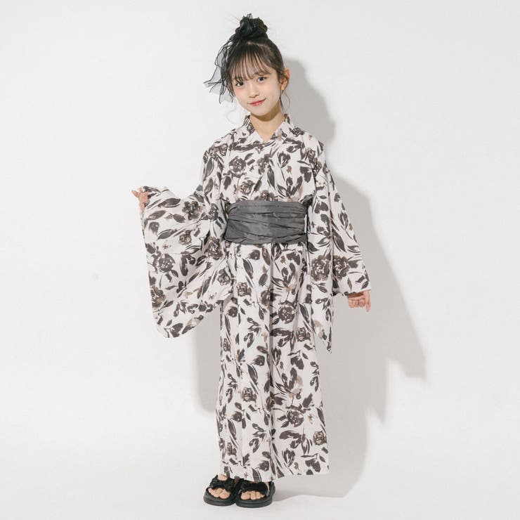 【被るだけ簡単＆アレンジ自在】ニュアンスフラワーワンピ浴衣（凛華）+兵児帯2点セ… | URBAN CHERRY | 詳細画像10 