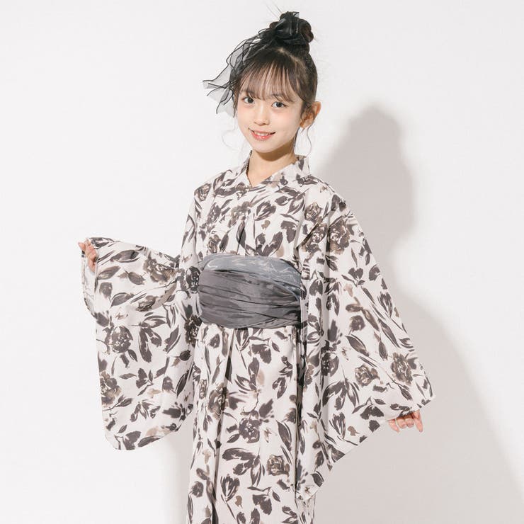 【被るだけ簡単＆アレンジ自在】ニュアンスフラワーワンピ浴衣（凛華）+兵児帯2点セ… | URBAN CHERRY | 詳細画像11 