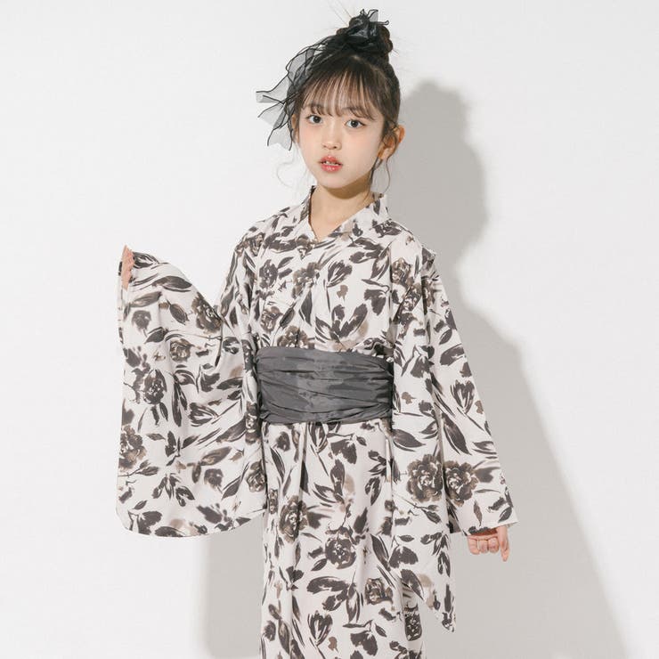 【被るだけ簡単＆アレンジ自在】ニュアンスフラワーワンピ浴衣（凛華）+兵児帯2点セ… | URBAN CHERRY | 詳細画像15 