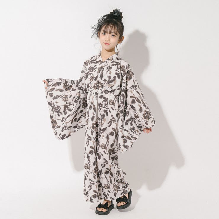 【被るだけ簡単＆アレンジ自在】ニュアンスフラワーワンピ浴衣（凛華）+兵児帯2点セ… | URBAN CHERRY | 詳細画像21 