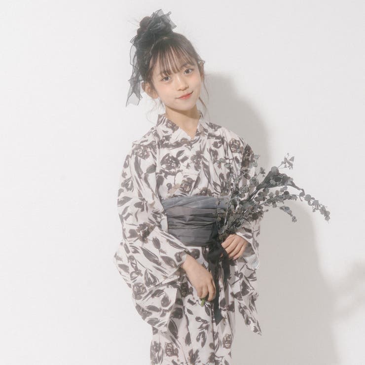 【被るだけ簡単＆アレンジ自在】ニュアンスフラワーワンピ浴衣（凛華）+兵児帯2点セ… | URBAN CHERRY | 詳細画像37 