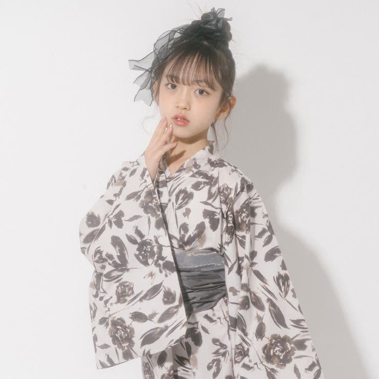 【被るだけ簡単＆アレンジ自在】ニュアンスフラワーワンピ浴衣（凛華）+兵児帯2点セ… | URBAN CHERRY | 詳細画像38 