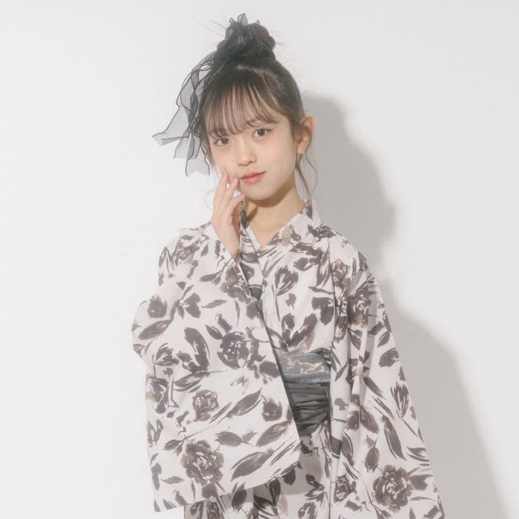 【被るだけ簡単＆アレンジ自在】ニュアンスフラワーワンピ浴衣（凛華）+兵児帯2点セ… | URBAN CHERRY | 詳細画像39 