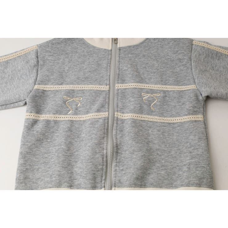 【2点セット】バイカラーフロントリボンデザインジップトップス＋ストレートパンツ | URBAN CHERRY | 詳細画像26 