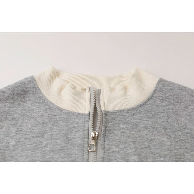 【2点セット】バイカラーフロントリボンデザインジップトップス＋ストレートパンツ | URBAN CHERRY | 詳細画像28 