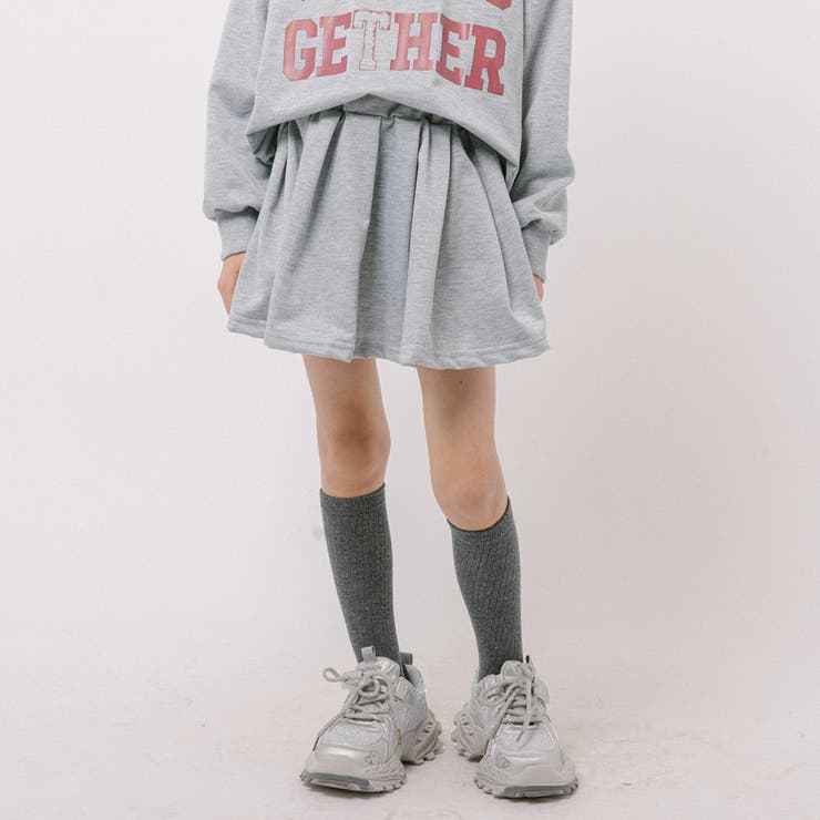 【2点セット】フロントロゴデザイントレーナー＋プリーツスカート | URBAN CHERRY | 詳細画像12 