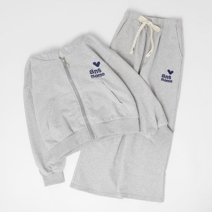 【2点セット】ハートロゴプリントパーカー＋ストレートパンツ | URBAN CHERRY | 詳細画像2 