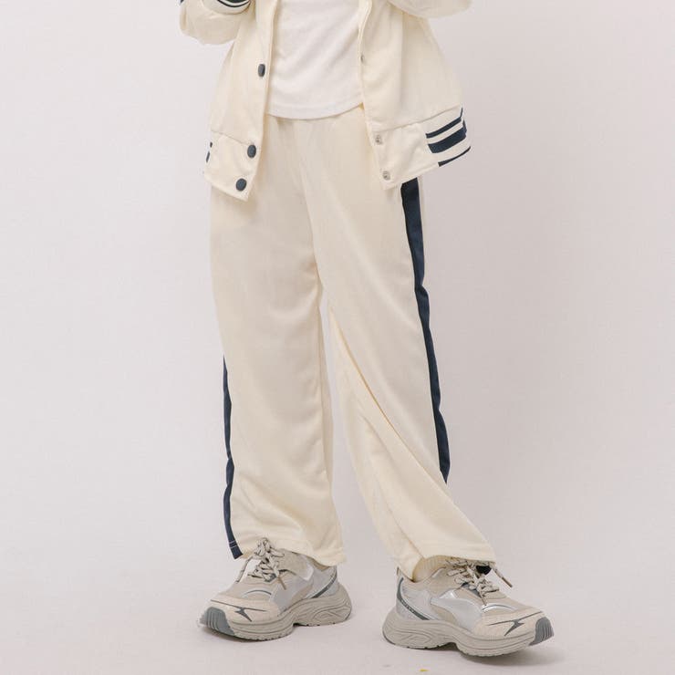 【2点セット】ロゴデザインラインブルゾン＋ストレートパンツ | URBAN CHERRY | 詳細画像12 