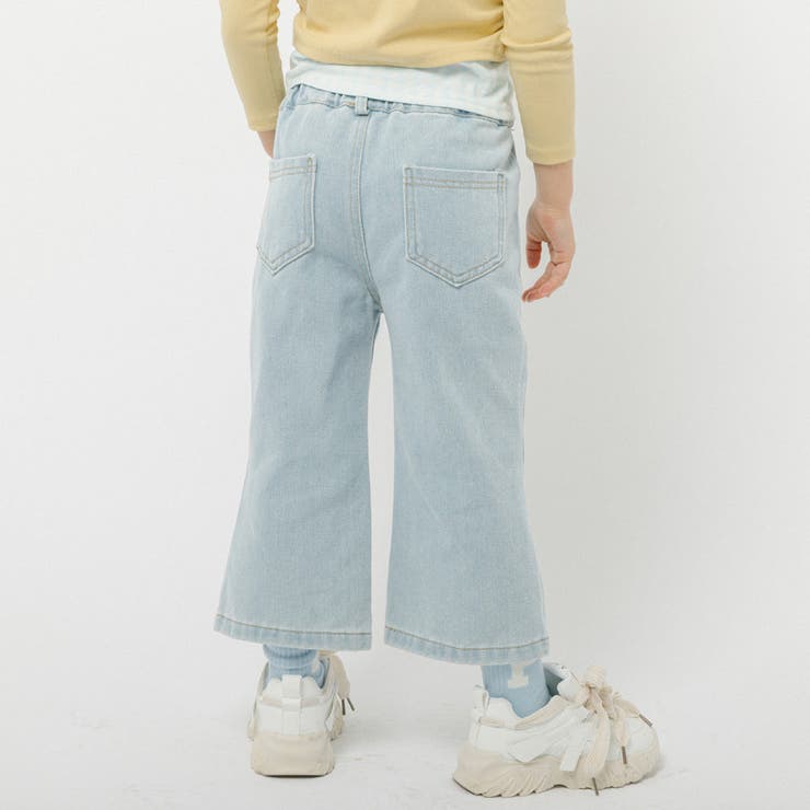 【2点セット】オープンショルダーレイヤードライクプリントトップス＋デニムパンツ | URBAN CHERRY | 詳細画像13 