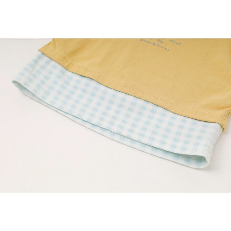 【2点セット】オープンショルダーレイヤードライクプリントトップス＋デニムパンツ | URBAN CHERRY | 詳細画像17 