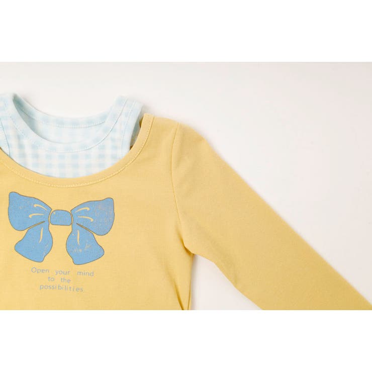 【2点セット】オープンショルダーレイヤードライクプリントトップス＋デニムパンツ | URBAN CHERRY | 詳細画像20 