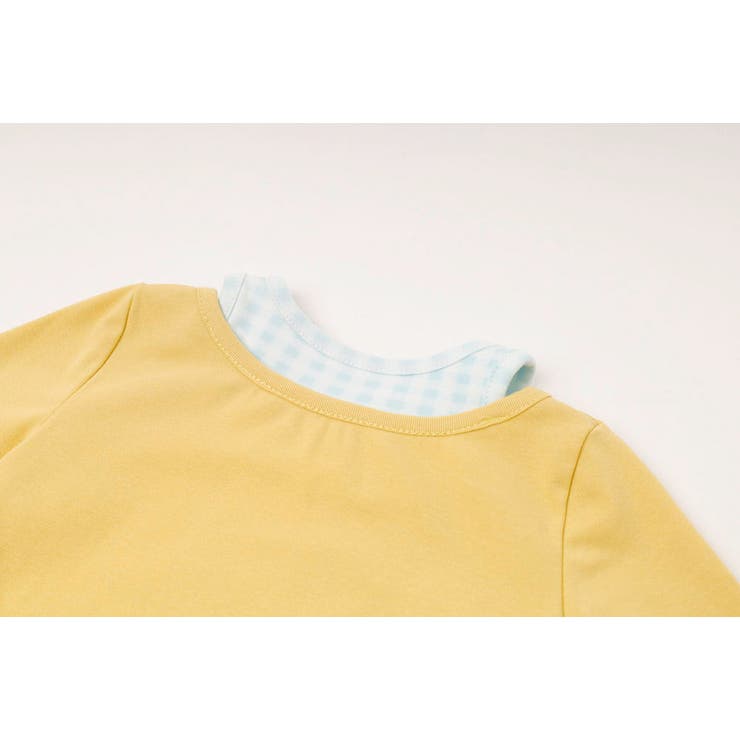 【2点セット】オープンショルダーレイヤードライクプリントトップス＋デニムパンツ | URBAN CHERRY | 詳細画像22 