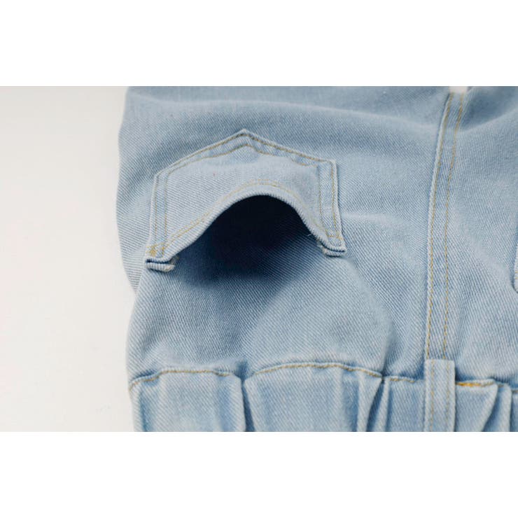 【2点セット】オープンショルダーレイヤードライクプリントトップス＋デニムパンツ | URBAN CHERRY | 詳細画像30 