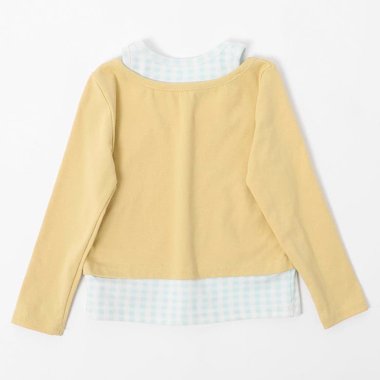 【2点セット】オープンショルダーレイヤードライクプリントトップス＋デニムパンツ | URBAN CHERRY | 詳細画像5 