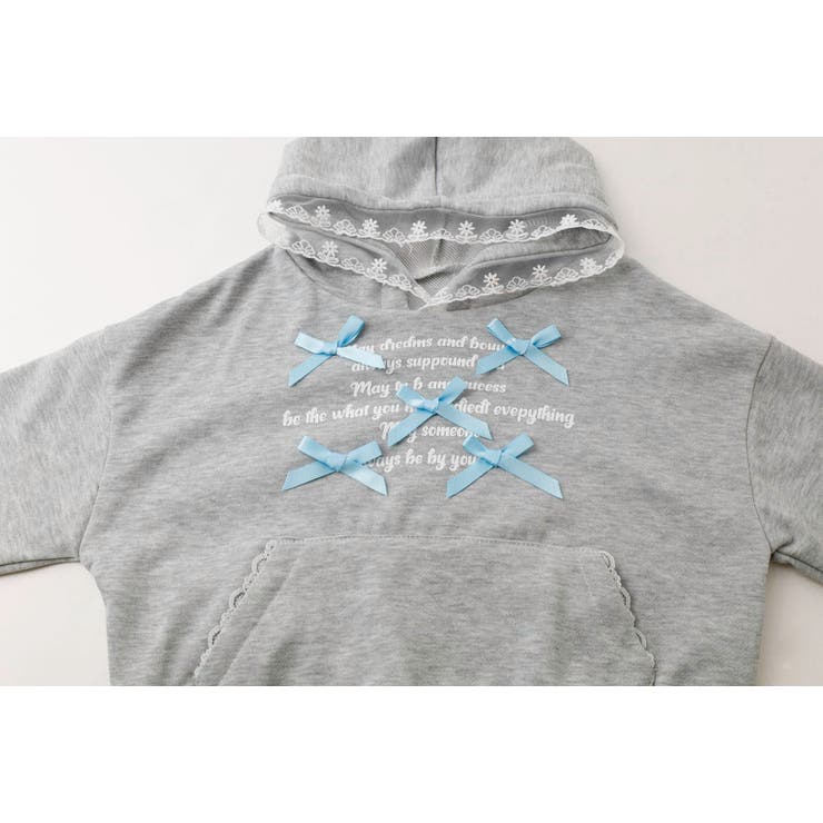 【2点セット】リボンデザインフロントロゴフーディ＋ティアードスカート | URBAN CHERRY | 詳細画像18 