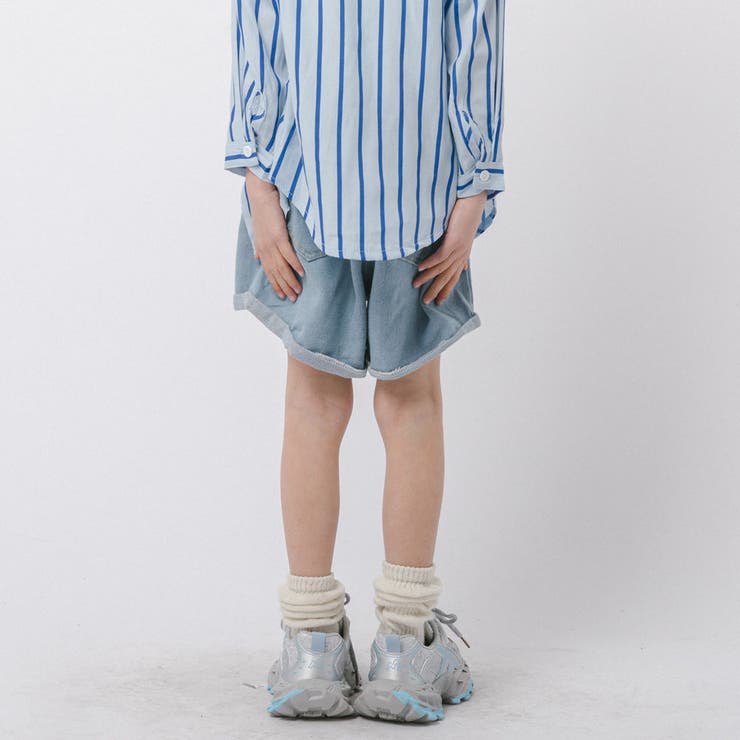 【3点セット】タンクトップ＋シアーストライプシャツ＋デニムショートパンツ | URBAN CHERRY | 詳細画像15 