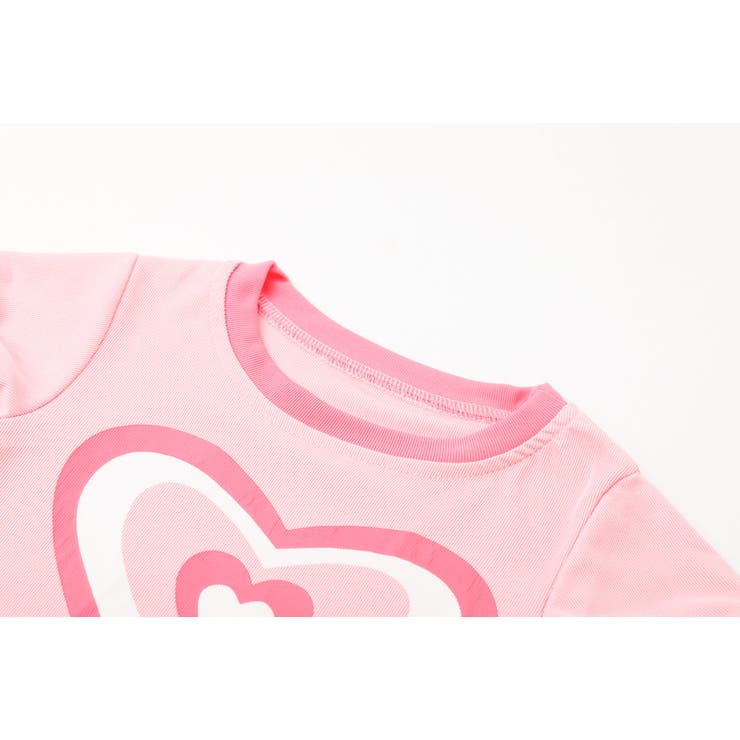 【2点セット】パイピングデザインハートプリントTシャツ＋プリーツスカート | URBAN CHERRY | 詳細画像24 