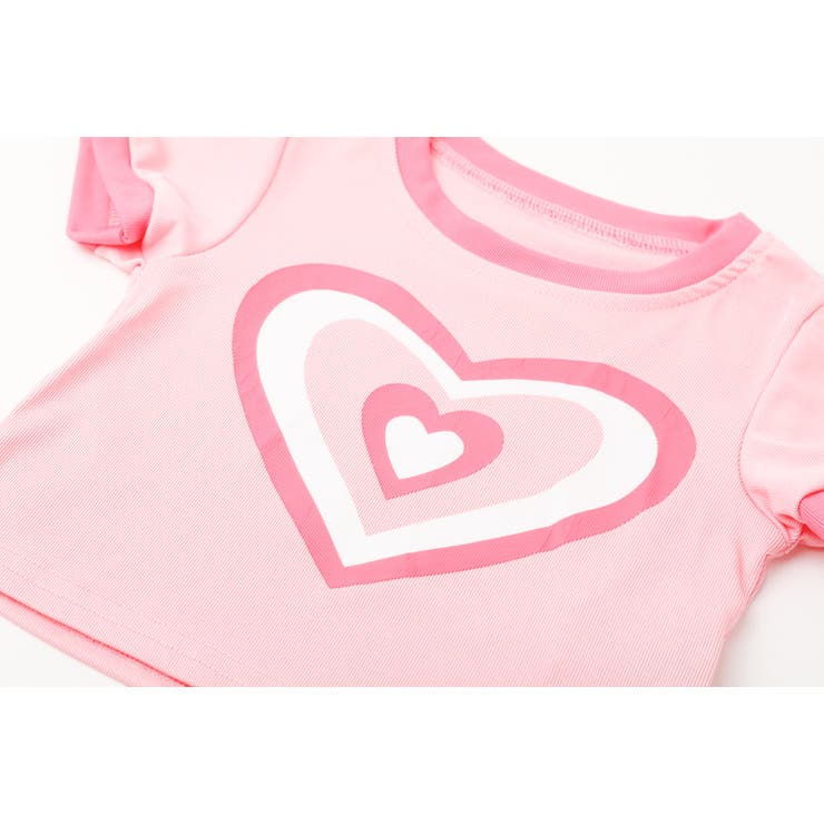 【2点セット】パイピングデザインハートプリントTシャツ＋プリーツスカート | URBAN CHERRY | 詳細画像25 