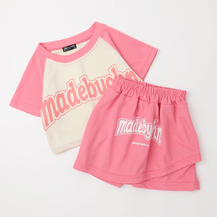 【2点セット】ロゴプリントラグランTシャツ＋フロントプリントスカート | URBAN CHERRY | 詳細画像2 