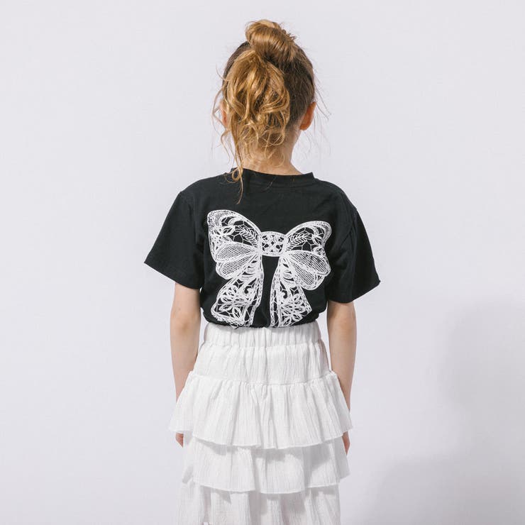 【2点セット】バックリボンレースデザインTシャツ＋ティアードスカート | URBAN CHERRY | 詳細画像10 