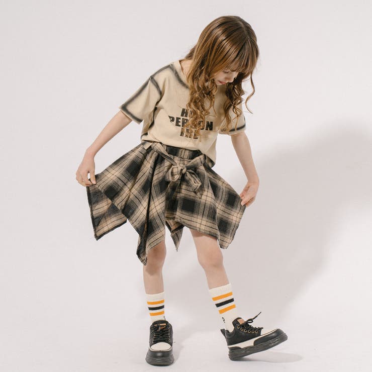 【2点セット】スプレープリントデザインTシャツ＋シャツライクスカート | URBAN CHERRY | 詳細画像15 