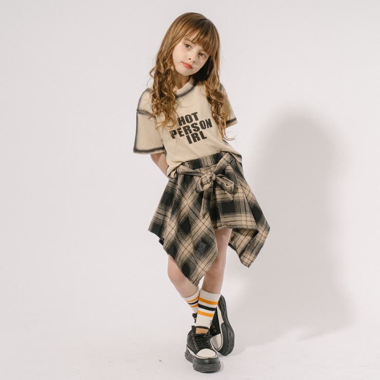【2点セット】スプレープリントデザインTシャツ＋シャツライクスカート | URBAN CHERRY | 詳細画像16 