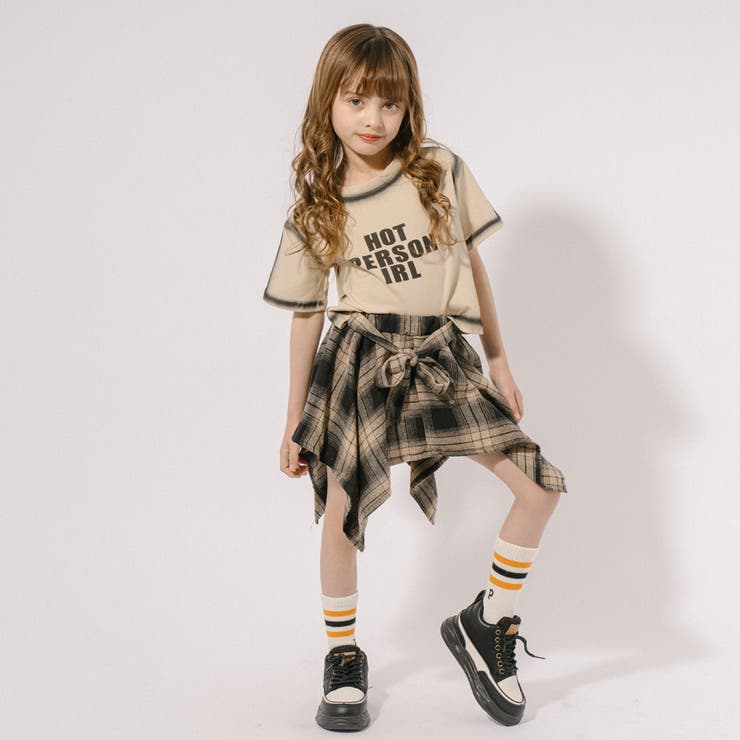 【2点セット】スプレープリントデザインTシャツ＋シャツライクスカート | URBAN CHERRY | 詳細画像3 