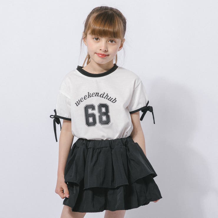 【2点セット】サイドラインロゴプリントトップス＋ティアードスカート | URBAN CHERRY | 詳細画像11 