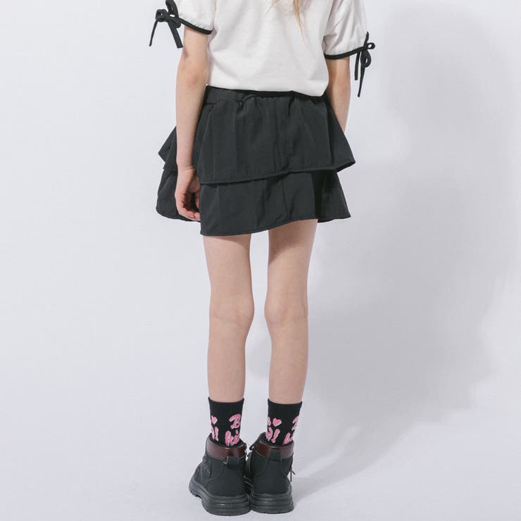 【2点セット】サイドラインロゴプリントトップス＋ティアードスカート | URBAN CHERRY | 詳細画像18 