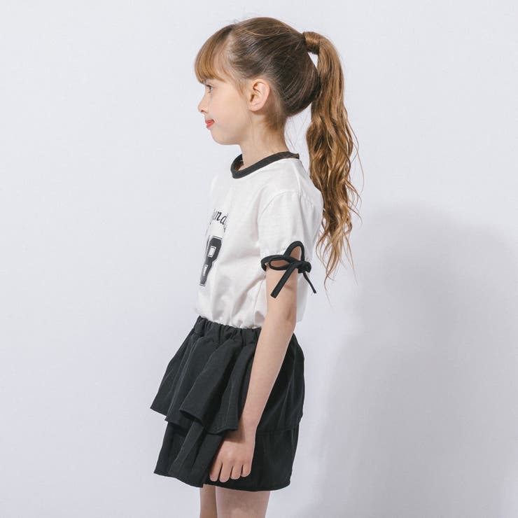 【2点セット】サイドラインロゴプリントトップス＋ティアードスカート | URBAN CHERRY | 詳細画像8 