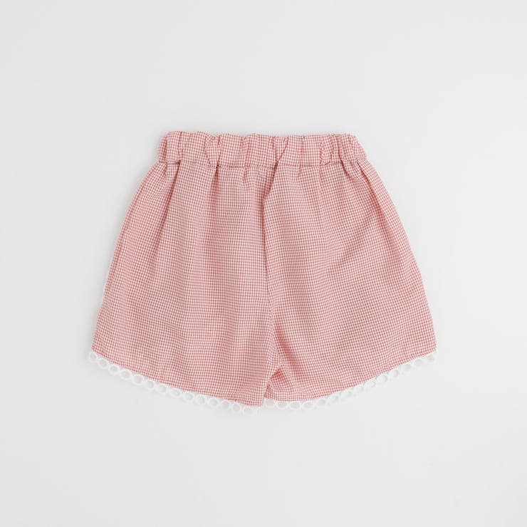 【2点セット】ギンガムチェックボウタイノースリーブブラウス＋ショートパンツ | URBAN CHERRY | 詳細画像13 