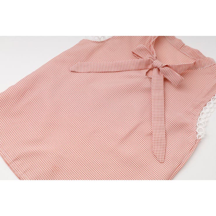 【2点セット】ギンガムチェックボウタイノースリーブブラウス＋ショートパンツ | URBAN CHERRY | 詳細画像29 