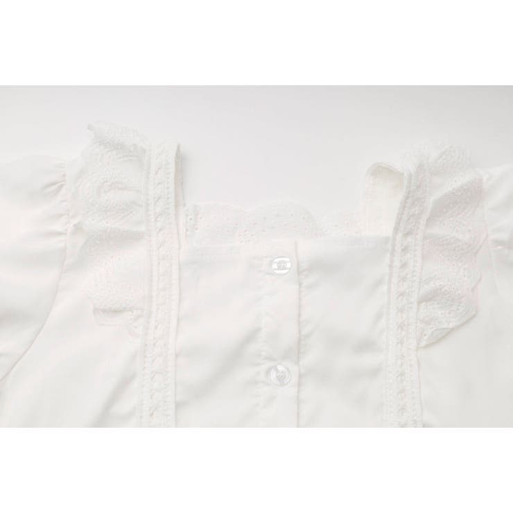 【2点セット】カットワークレーススクエアネックブラウス＋デニムキュロットスカート | URBAN CHERRY | 詳細画像24 