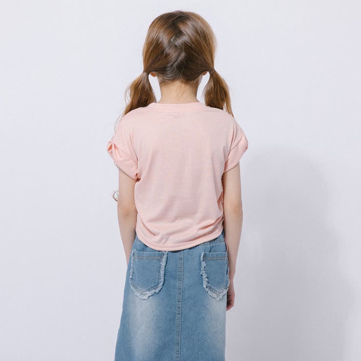 【2点セット】サイドギャザーハートTシャツ＋アシンメトリーダメージデニムスカート | URBAN CHERRY | 詳細画像10 