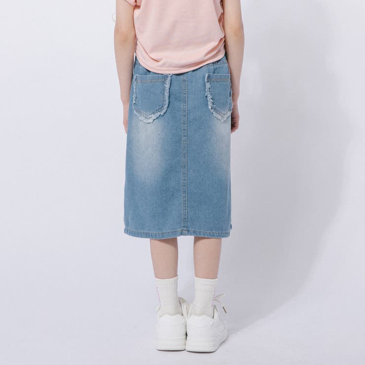 【2点セット】サイドギャザーハートTシャツ＋アシンメトリーダメージデニムスカート | URBAN CHERRY | 詳細画像19 