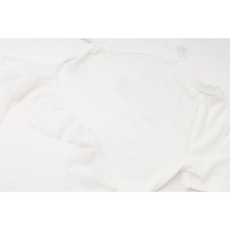 【2点セット】レースフリルドッキングキャットプリントTシャツ＋デニムショートパン… | URBAN CHERRY | 詳細画像23 