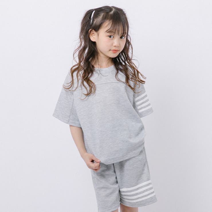 【2点セット】ラインデザインルーズTシャツ＋ショートパンツ | URBAN CHERRY | 詳細画像12 