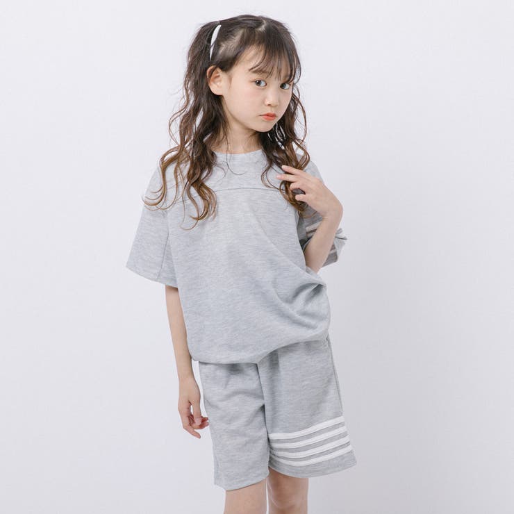 【2点セット】ラインデザインルーズTシャツ＋ショートパンツ | URBAN CHERRY | 詳細画像13 