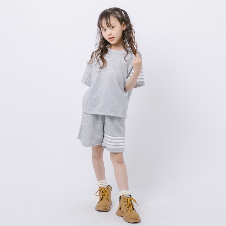 【2点セット】ラインデザインルーズTシャツ＋ショートパンツ | URBAN CHERRY | 詳細画像22 