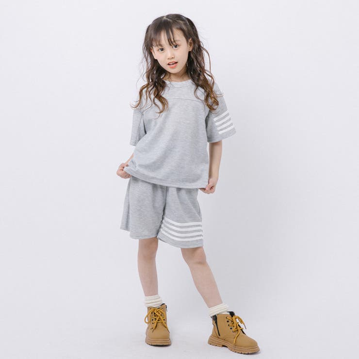 【2点セット】ラインデザインルーズTシャツ＋ショートパンツ | URBAN CHERRY | 詳細画像23 
