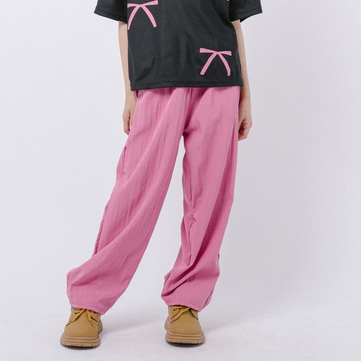 【2点セット】リボンプリントオーバーサイズTシャツ＋カラーストレートパンツ | URBAN CHERRY | 詳細画像19 