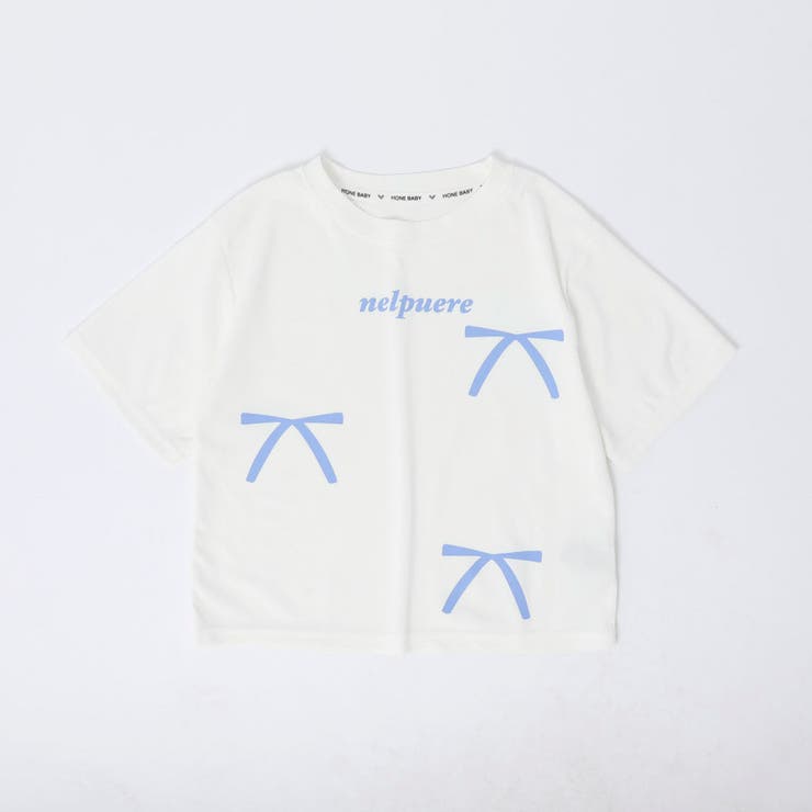 【2点セット】リボンプリントオーバーサイズTシャツ＋カラーストレートパンツ | URBAN CHERRY | 詳細画像5 