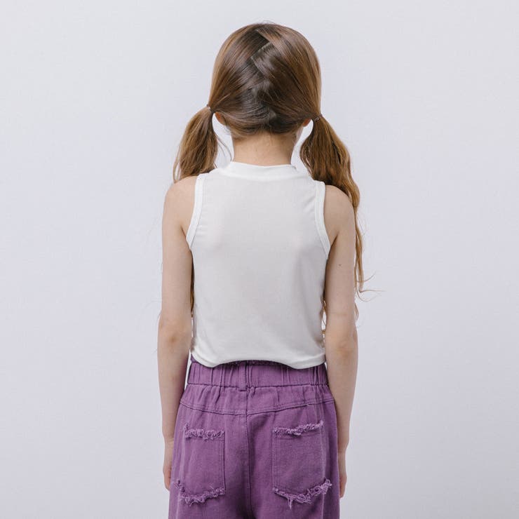 【2点セット】バタフライデザインタンクトップ＋グラデーションダメージデニムパンツ | URBAN CHERRY | 詳細画像12 