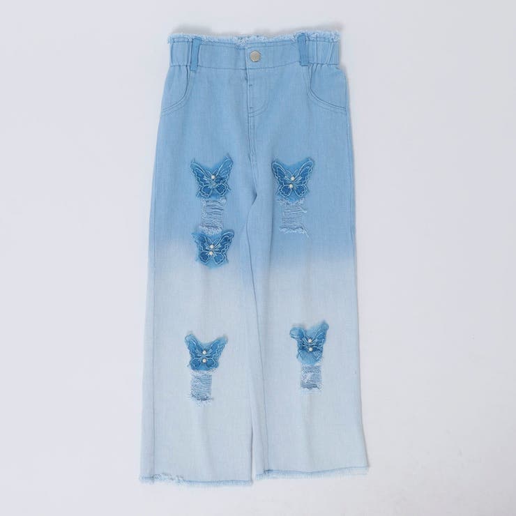 【2点セット】バタフライデザインタンクトップ＋グラデーションダメージデニムパンツ | URBAN CHERRY | 詳細画像19 