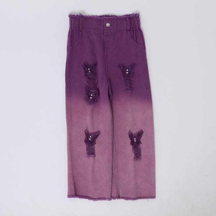 【2点セット】バタフライデザインタンクトップ＋グラデーションダメージデニムパンツ | URBAN CHERRY | 詳細画像21 