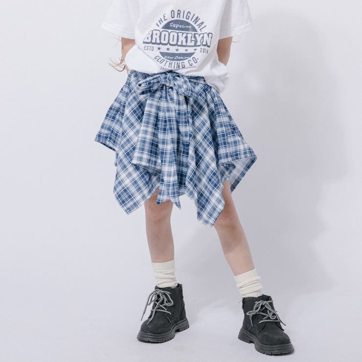 【2点セット】ロゴプリントTシャツ＋巻きシャツ風スカート | URBAN CHERRY | 詳細画像12 