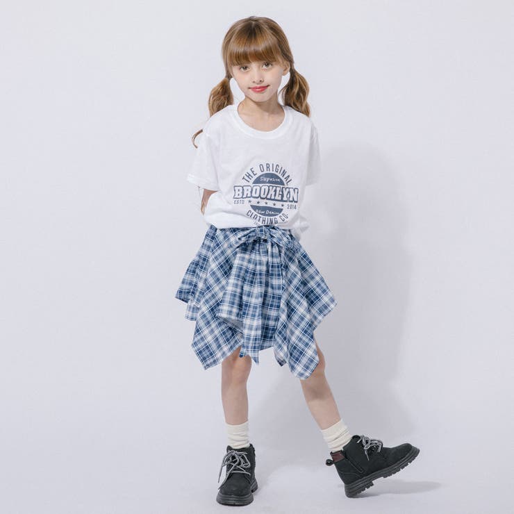 【2点セット】ロゴプリントTシャツ＋巻きシャツ風スカート | URBAN CHERRY | 詳細画像15 