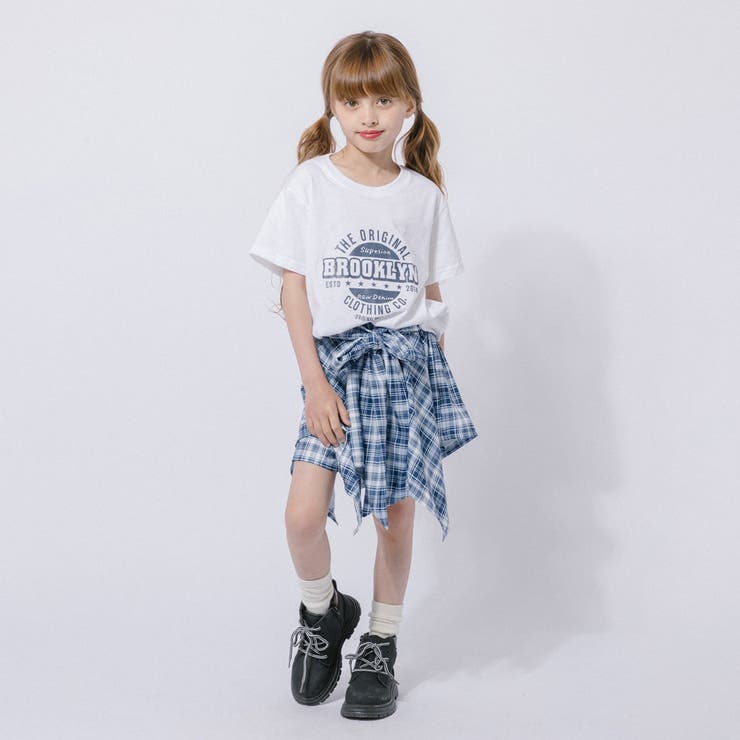 【2点セット】ロゴプリントTシャツ＋巻きシャツ風スカート | URBAN CHERRY | 詳細画像33 