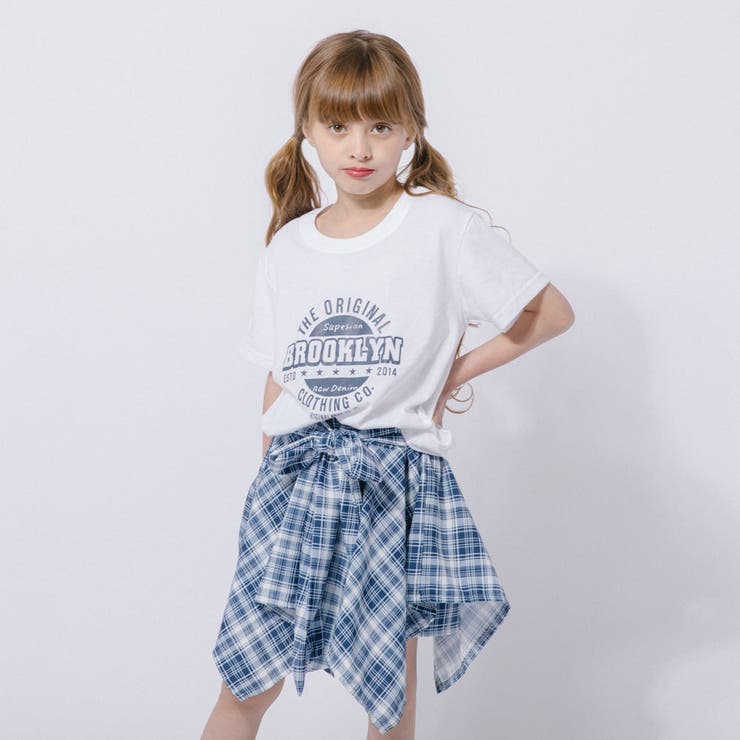 【2点セット】ロゴプリントTシャツ＋巻きシャツ風スカート | URBAN CHERRY | 詳細画像8 